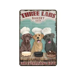 Three Labs Bakery Shop Kitchen Sign